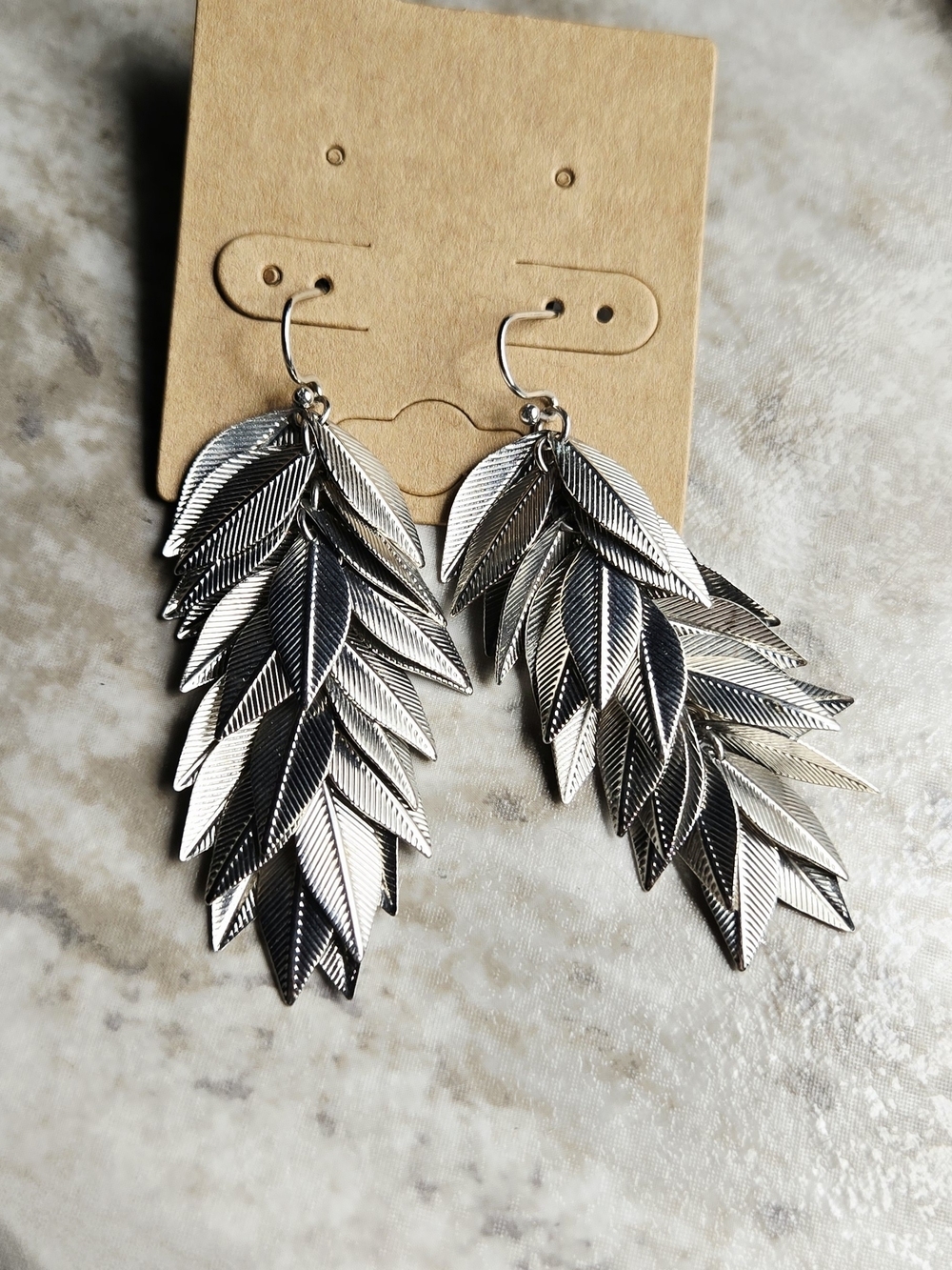 Silver Leaf Cascade Drop Earrings - Women Jewelry
